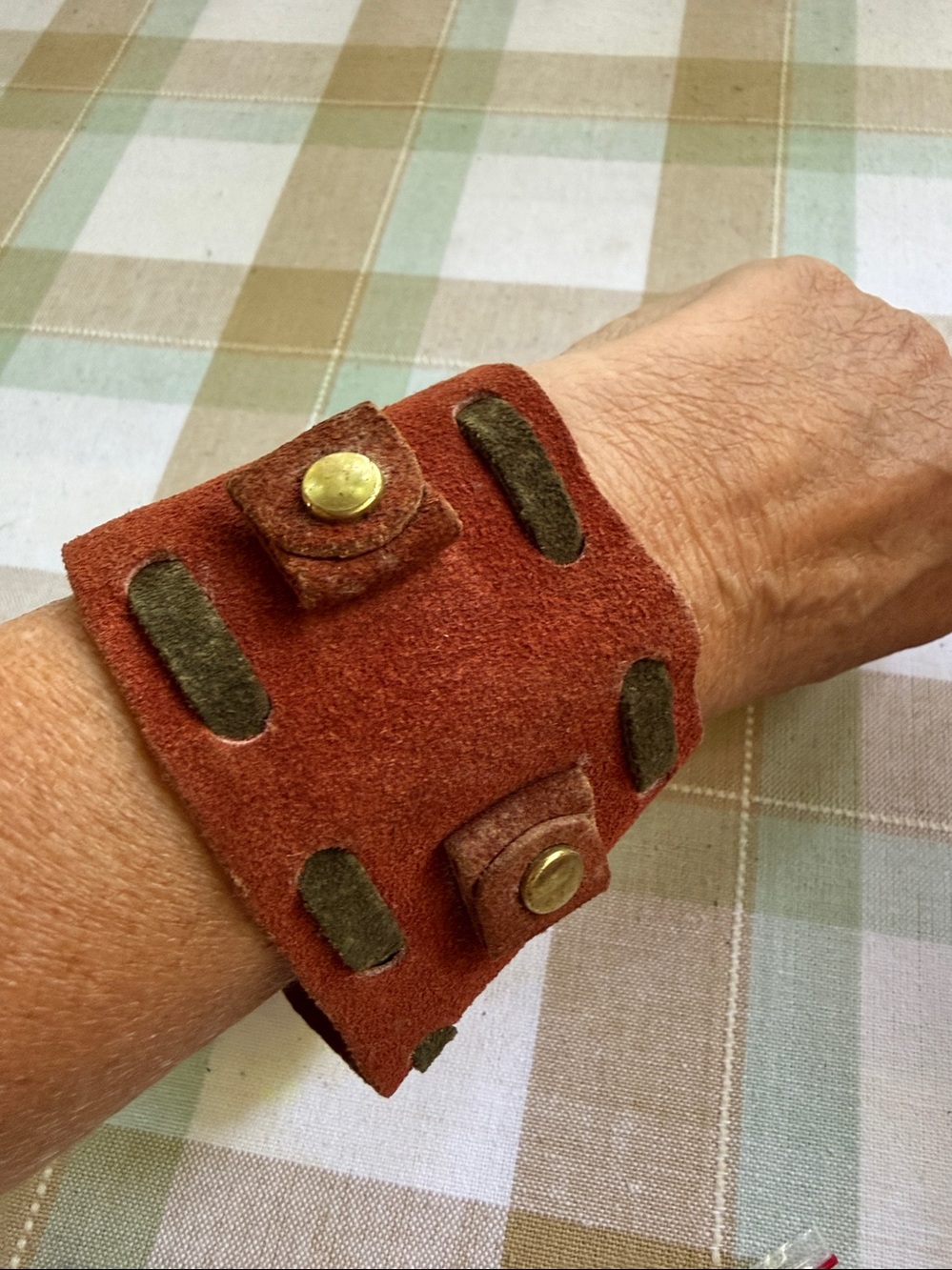 Vintage Leather Band Bracelet with Fringe